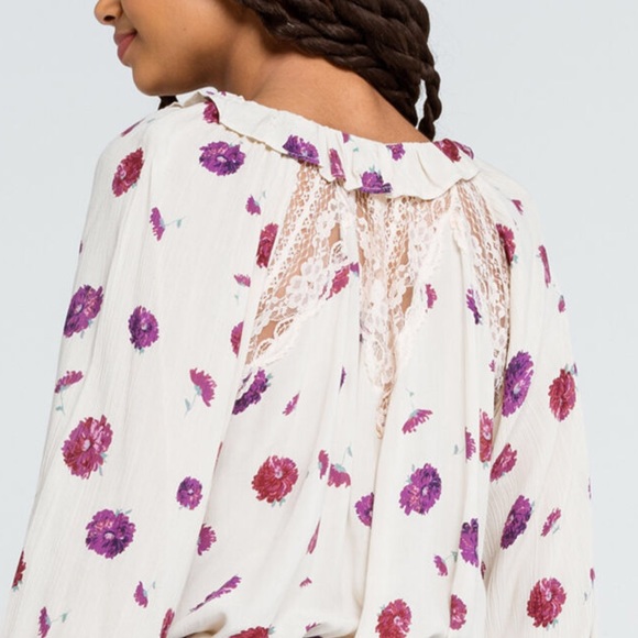 NWT Free People Poppy Printed Bodysuit - Picture 5 of 9